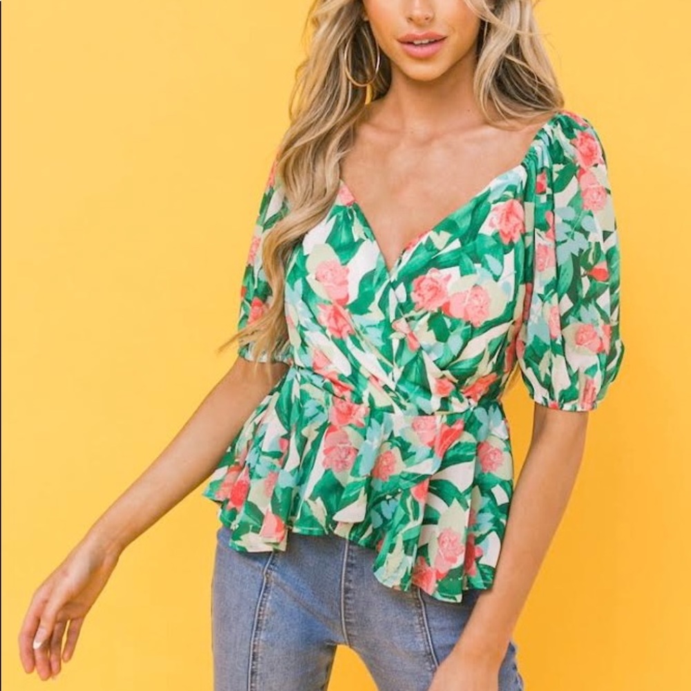 Spring peplum blouse